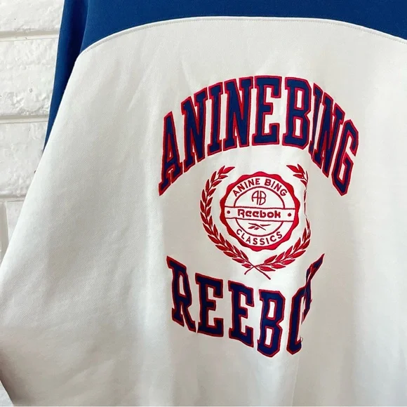 Anine Bing x Reebok Oversized Sweatshirt Collegiate Colorblock Crewneck - Picture 5 of 8